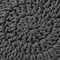 Pouf Ottoman Footstool, 13" Round x 11" High, Hand-Knitted Cotton Footrest, Non-Skid Wood Legs, Boho Foot Stool for Living Room, Bedroom